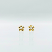 Flower with 3mm Pearl | Stainless Steel | 18K Gold Plated