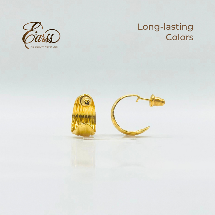 Hoop Line Gold Earring