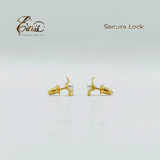 Flower with 3mm Pearl | Stainless Steel | 18K Gold Plated