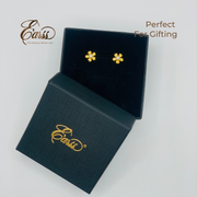 Flower with 3mm Pearl | Stainless Steel | 18K Gold Plated