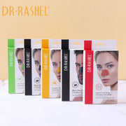 Various packs of Dr. Rashel Cleansing Nose Strips for blackhead removal and deep cleansing.